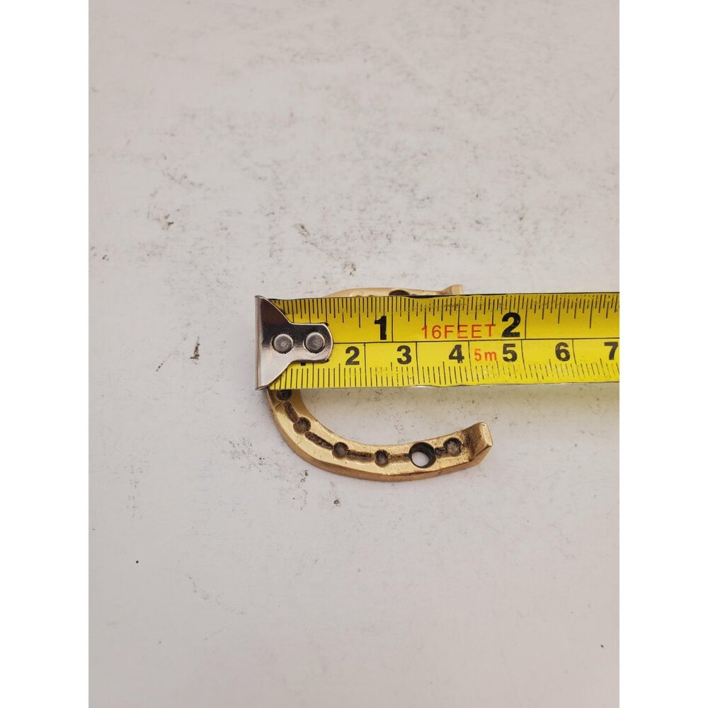 vintage brass horseshoe lucky horseshoe, horseshoe, vintage old horseshoe, - Picture 8 of 9